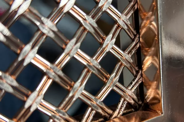Architectural woven metal mesh can be made of various materials.
