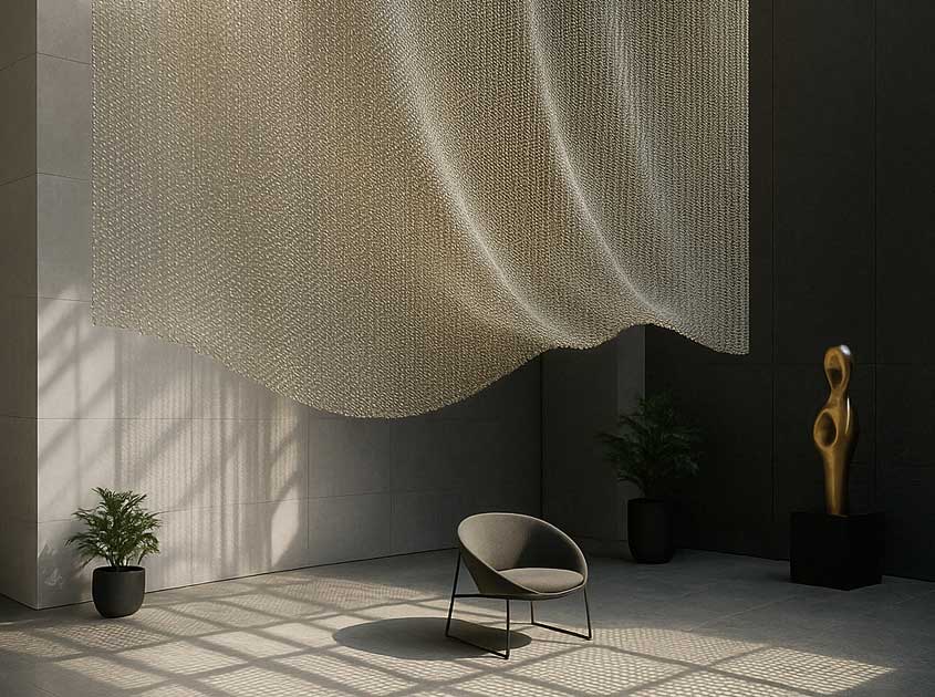 Architectural Aluminum Metal Drapes | Modern Facade Architectural Aluminum Metal Drapes | Modern Facade