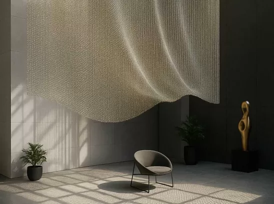 Architectural Aluminum Metal Drapes | Modern Facade