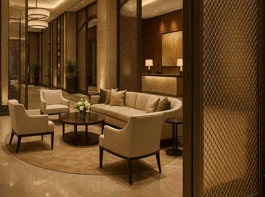 Decorative Metal Mesh for Hotel Lobbies – Luxury Meets Functionality Decorative Metal Mesh for Hotel Lobbies – Luxury Meets Functionality