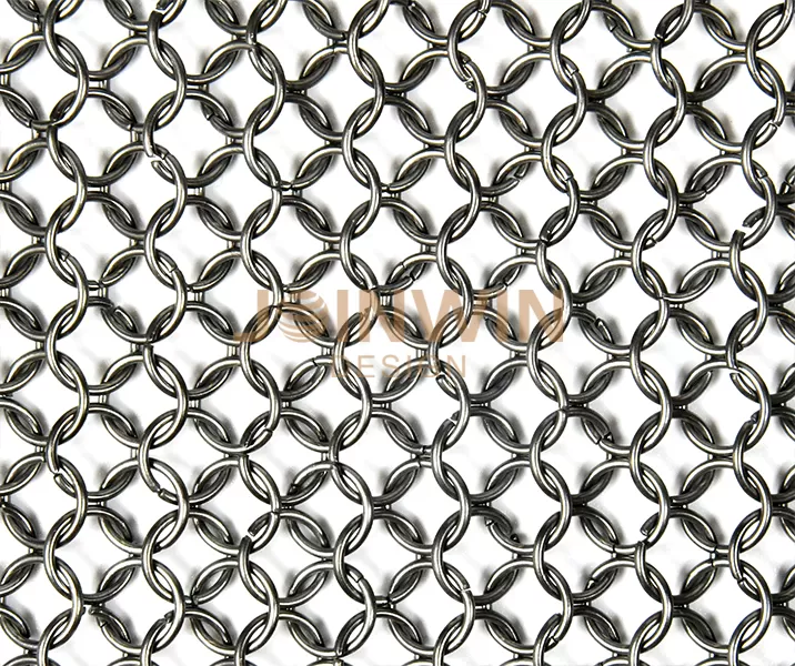 Ring Mesh Curtain Gold - QKRMC-03