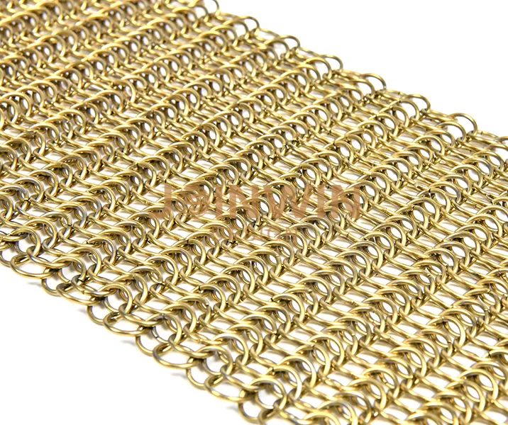 Ring Mesh Curtain Gold - QKRMC-04