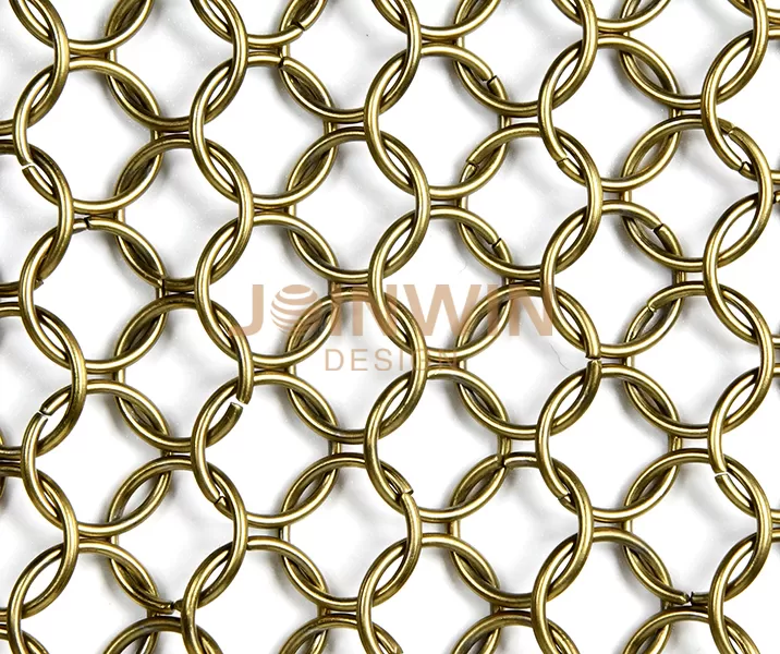 Ring Mesh Curtain Gold - QKRMC-05