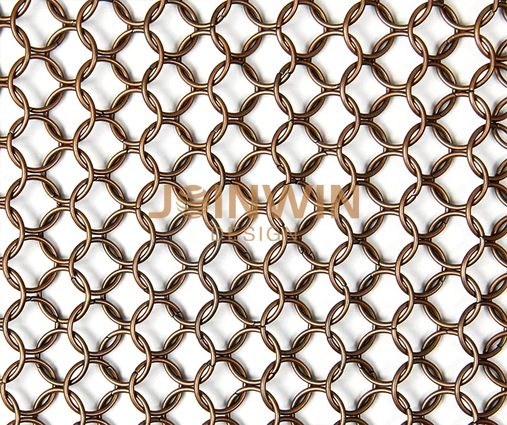 Ring Mesh Curtain Gold - QKRMC-06