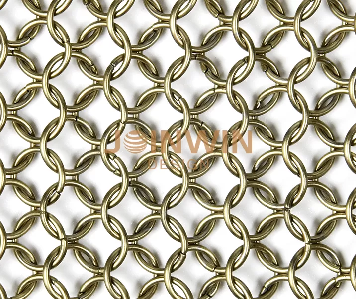 Ring Mesh Curtain Gold - QKRMC-10