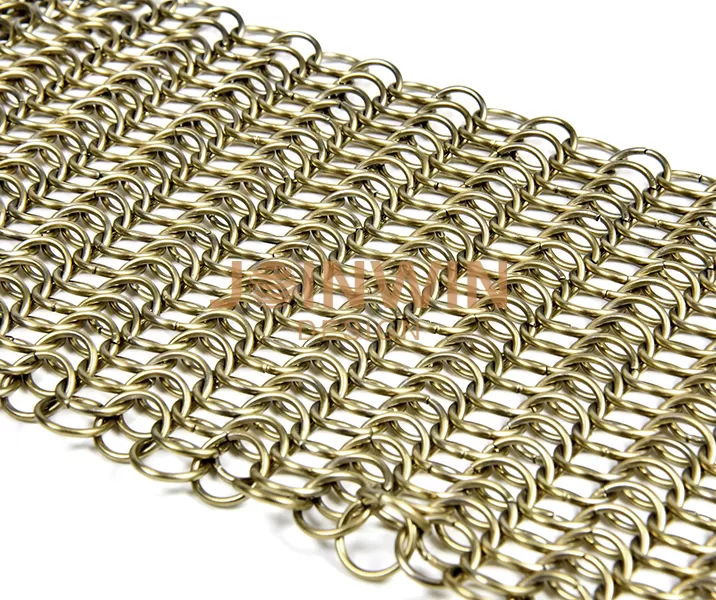 Ring Mesh Curtain Gold - QKRMC-10