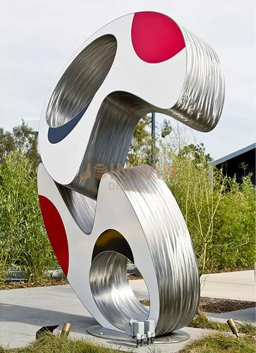 stainless steel waterscape sculpture