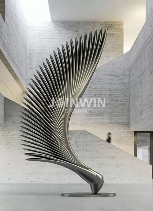 stainless steel abstract sculpture