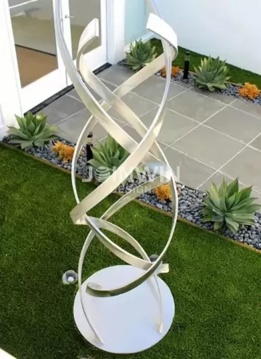 abstract style stainless steel sculpture