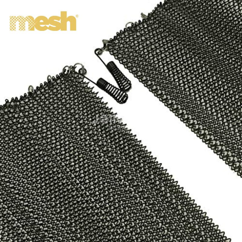 A Decorative Mesh Curtain for Modern Fireplaces - Metal Coil Drapery Fireplace Screen A Decorative Mesh Curtain for Modern Fireplaces - Metal Coil Drapery Fireplace Screen